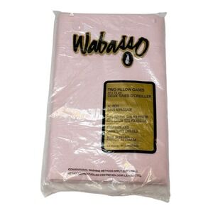 Wabasso‎ Pillowcases Pink New Vintage Set of 2 Standard Size